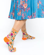 Ditsy Floral Sheer Ankle Sock by Sock Candy