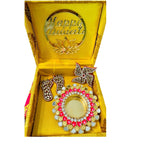 Diwali Gift Combos - Diya & Kundan Laxmi Charan with Swastik in Gift Box La Vie Bien Diwali Gift Combos - Diya & Kundan Laxmi Charan with Swastik in Gift Box