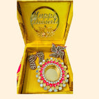 Diwali Gift Combos - Diya & Kundan Laxmi Charan with Swastik in Gift Box La Vie Bien Diwali Gift Combos - Diya & Kundan Laxmi Charan with Swastik in Gift Box