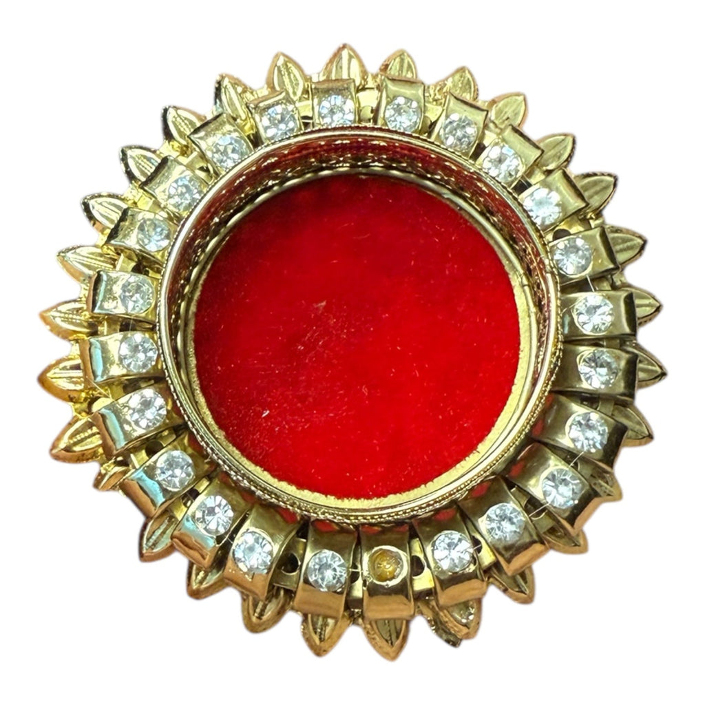 Diwali Gift - Diya with Kundan Laxmi Charan & Swastik in Gift box with Happy Diwali Decal La Vie Bien Diwali Gift - Diya with Kundan Laxmi Charan & Swastik in Gift box with Happy Diwali Decal