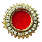 Diwali Gift - Diya with Kundan Laxmi Charan & Swastik in Gift box with Happy Diwali Decal La Vie Bien Diwali Gift - Diya with Kundan Laxmi Charan & Swastik in Gift box with Happy Diwali Decal