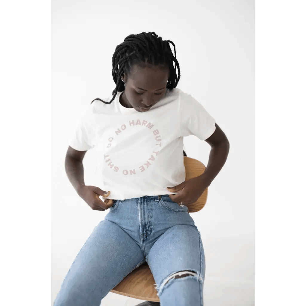 Do No Harm Womens Graphic T-Shirt by Polished Prints
