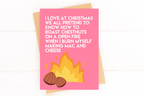 Do We Know How to Roast Chestnuts Funny Christmas Card by Five Dot Post
