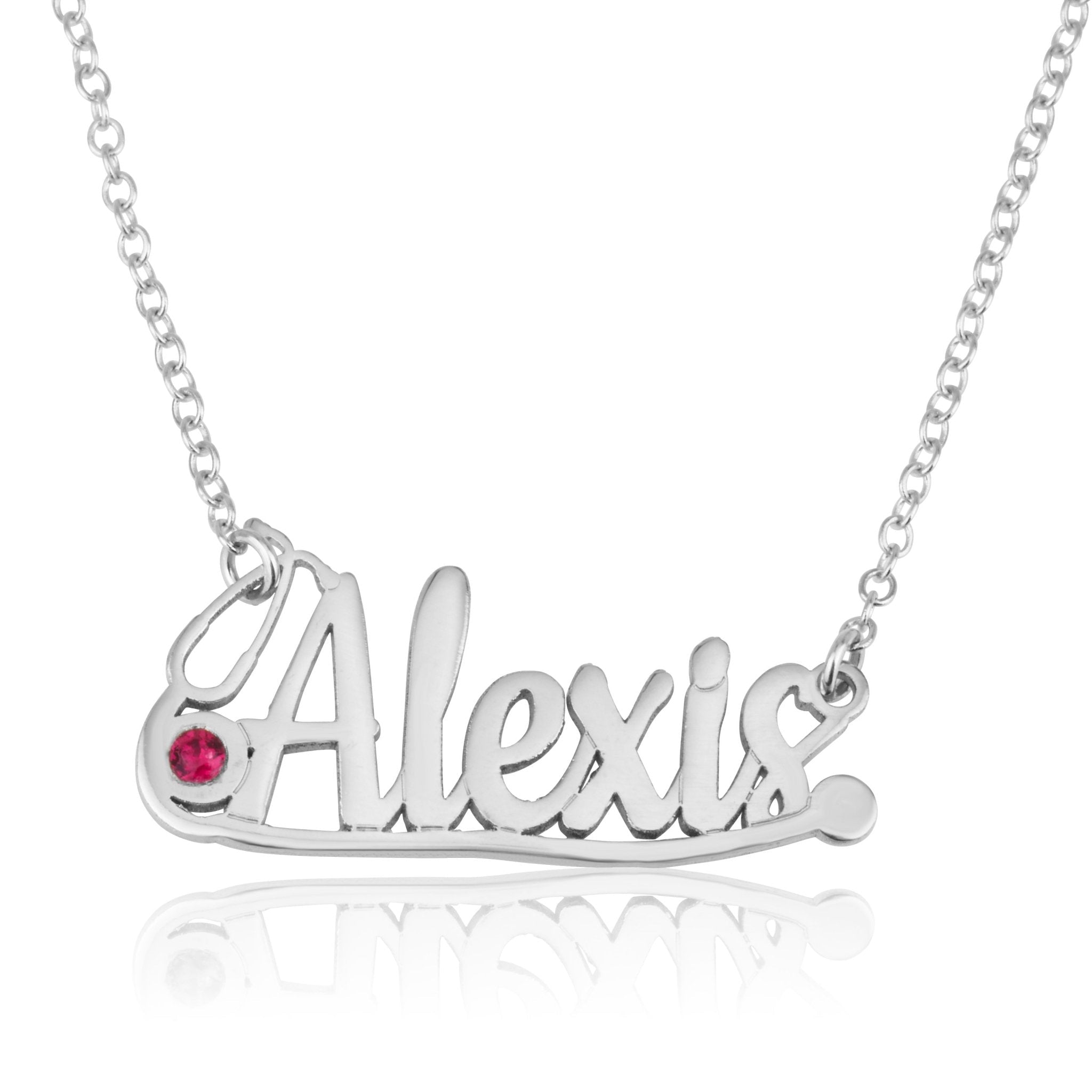 Doctor Stethoscope Necklace With Name And Birthstone La Vie Bien Doctor Stethoscope Necklace With Name And Birthstone
