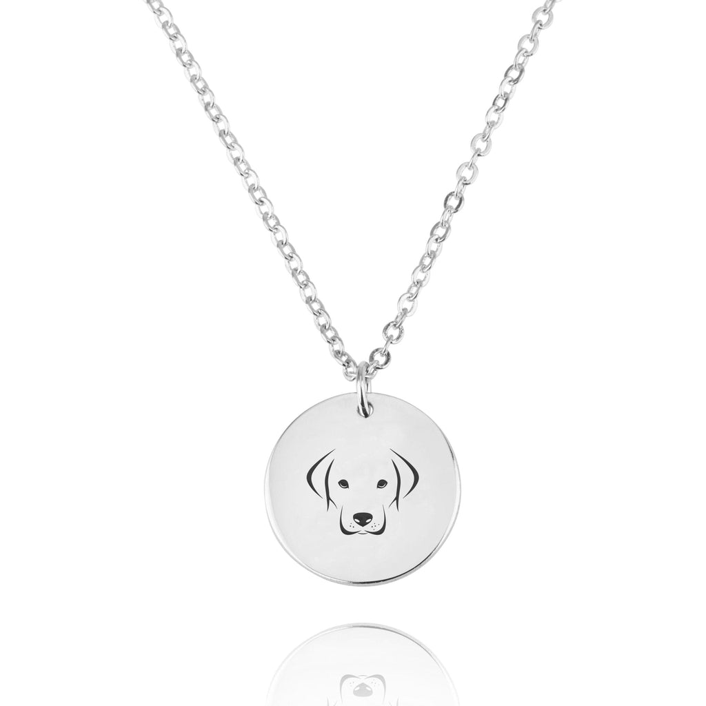 Dog Engraving Disc Necklace La Vie Bien Dog Engraving Disc Necklace