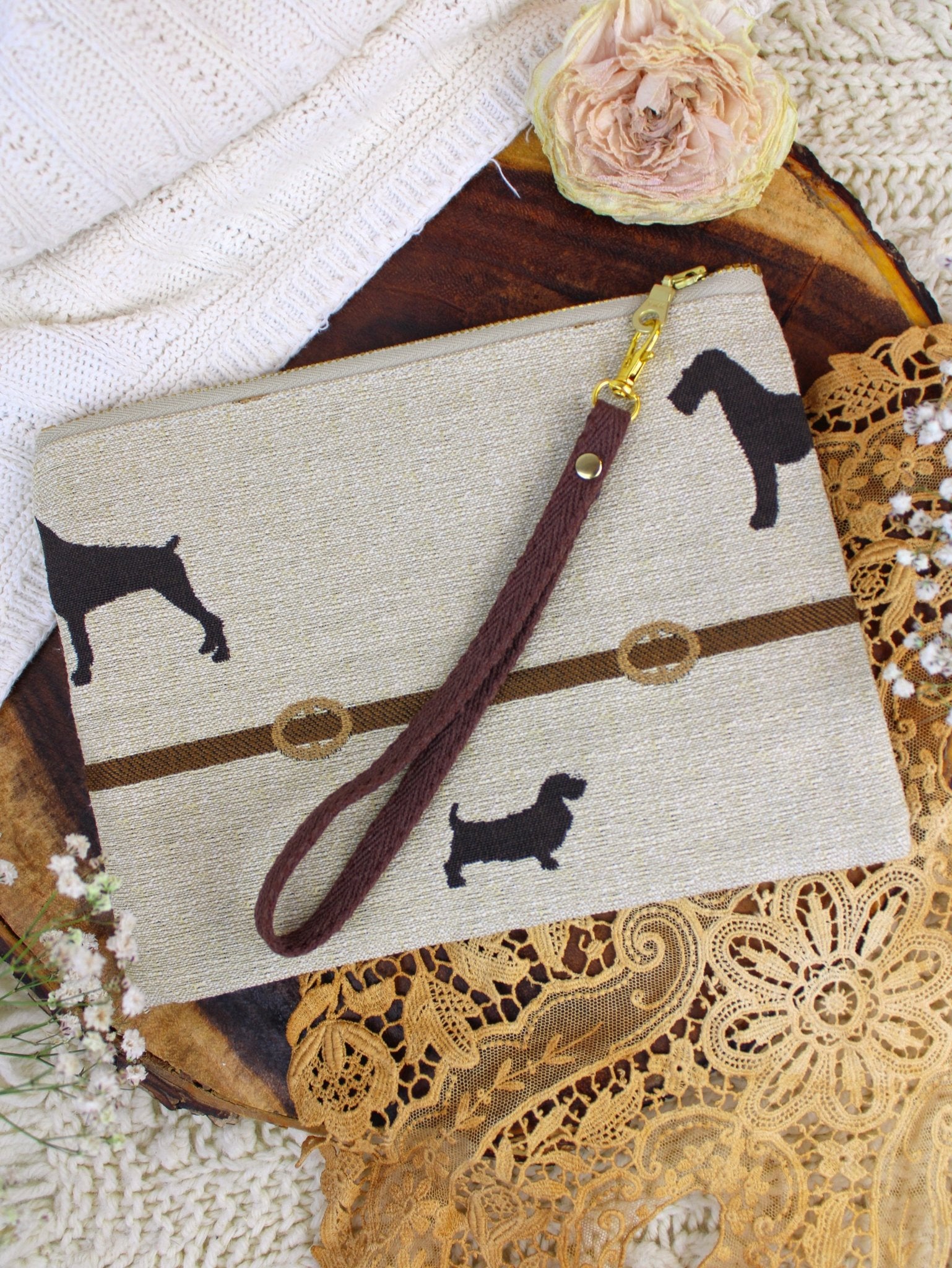 Dog Walk Wristlet Purse by Ash & Rose
