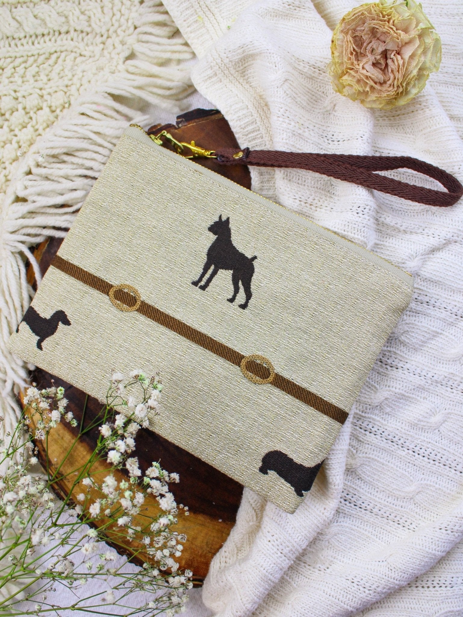 Dog Walk Wristlet Purse by Ash & Rose