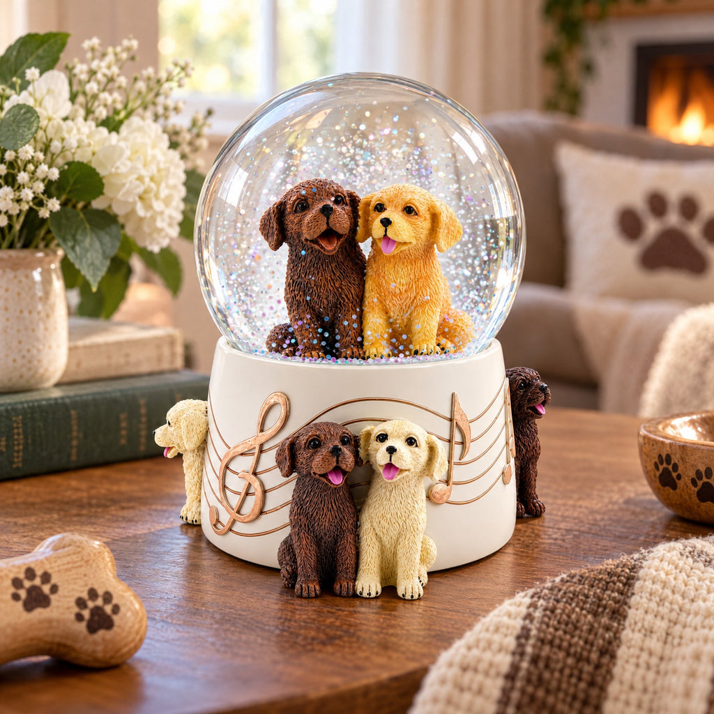 Dogs Party Musical Water Snow Globe Snow Globes > Animals La Vie Bien Dogs Party Musical Water Snow Globe