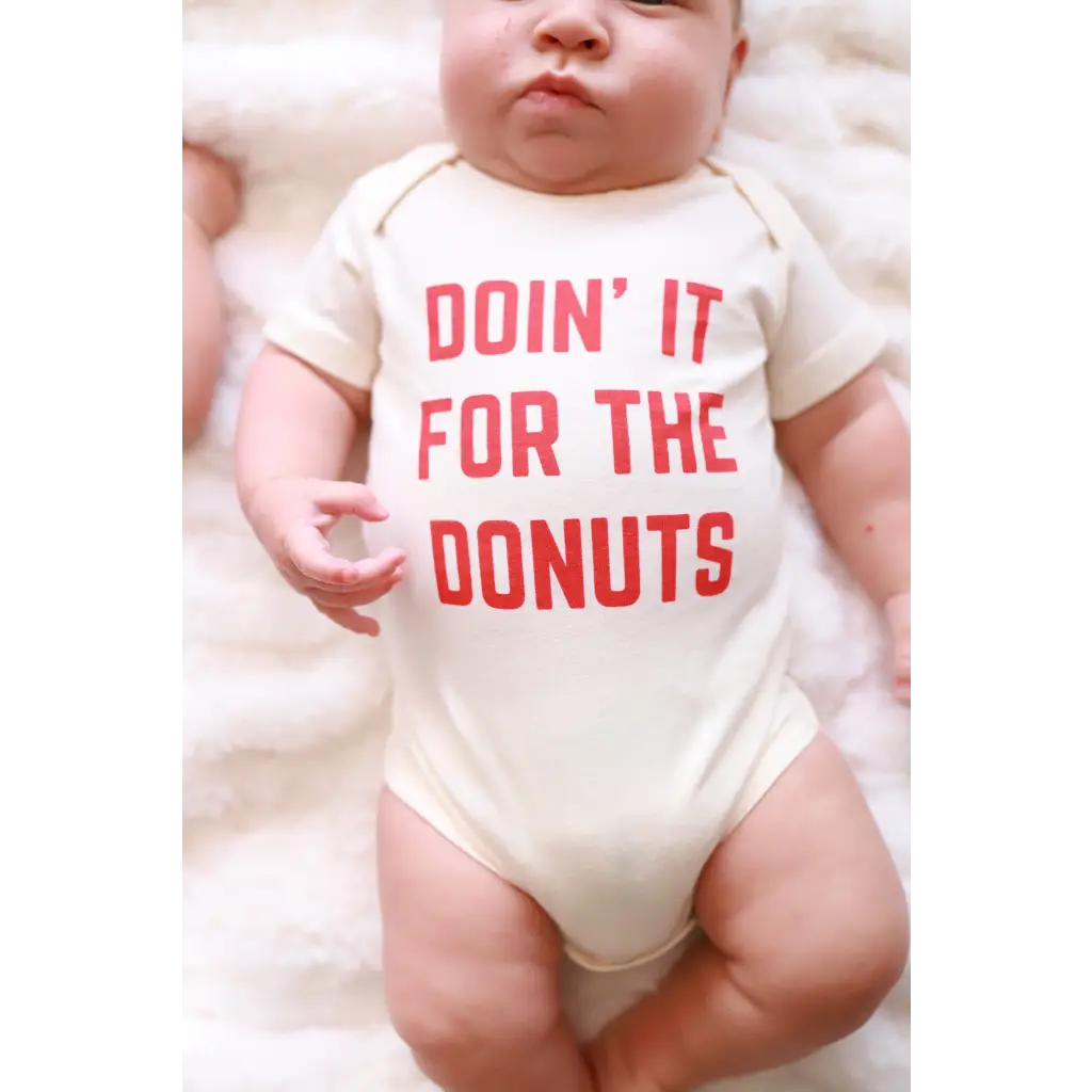 Doin it for the Donuts Organic Cotton Baby Onesie