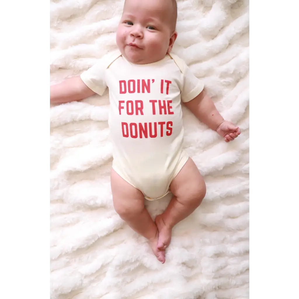 Doin it for the Donuts Organic Cotton Baby Onesie
