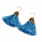 Dome Tassel Earrings - Thailand Jewelry La Vie Bien Dome Tassel Earrings - Thailand