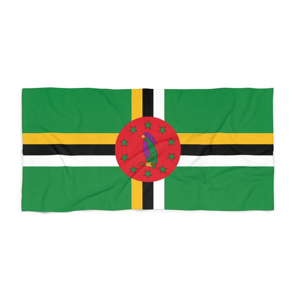 Dominica Flag Beach Towel Beach Towel (Generic Brand) La Vie Bien Dominica Flag Beach Towel