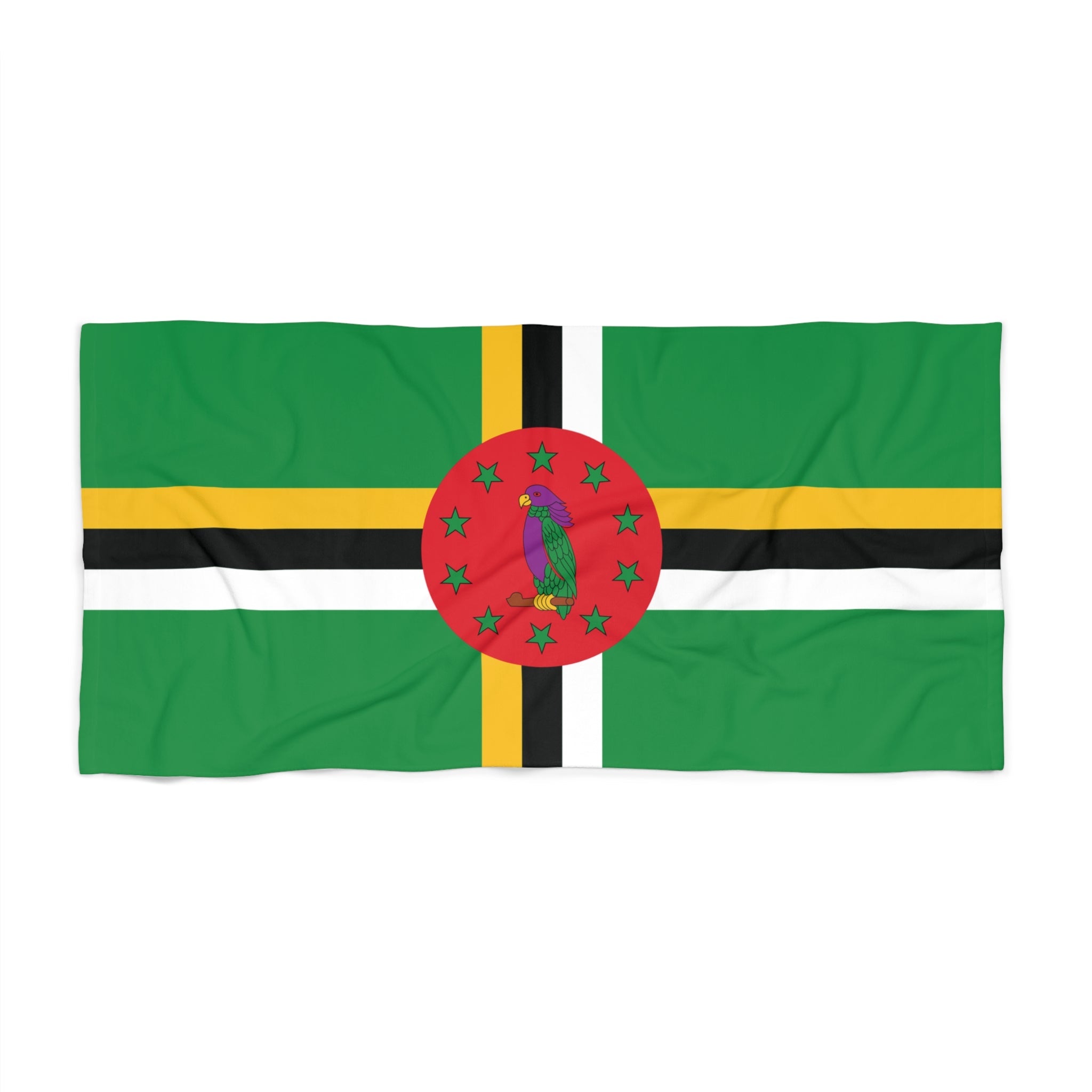 Dominica Flag Beach Towel Beach Towel (Generic Brand) La Vie Bien Dominica Flag Beach Towel