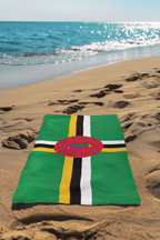 Dominica Flag Beach Towel Beach Towel (Generic Brand) La Vie Bien Dominica Flag Beach Towel