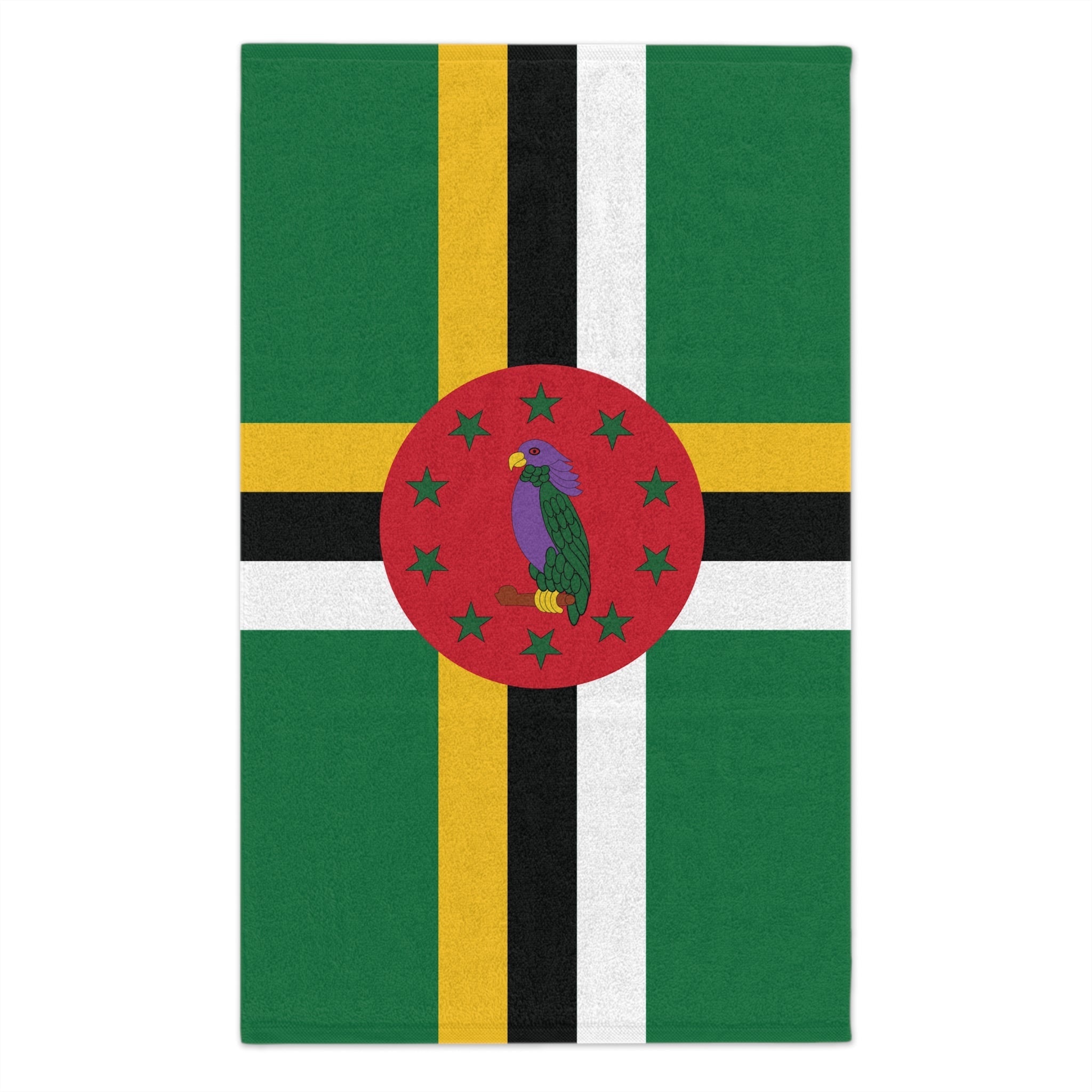 Dominica Flag Rally Towel Rally Towel La Vie Bien Dominica Flag Rally Towel