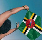 Dominica Flag Rally Towel Rally Towel La Vie Bien Dominica Flag Rally Towel