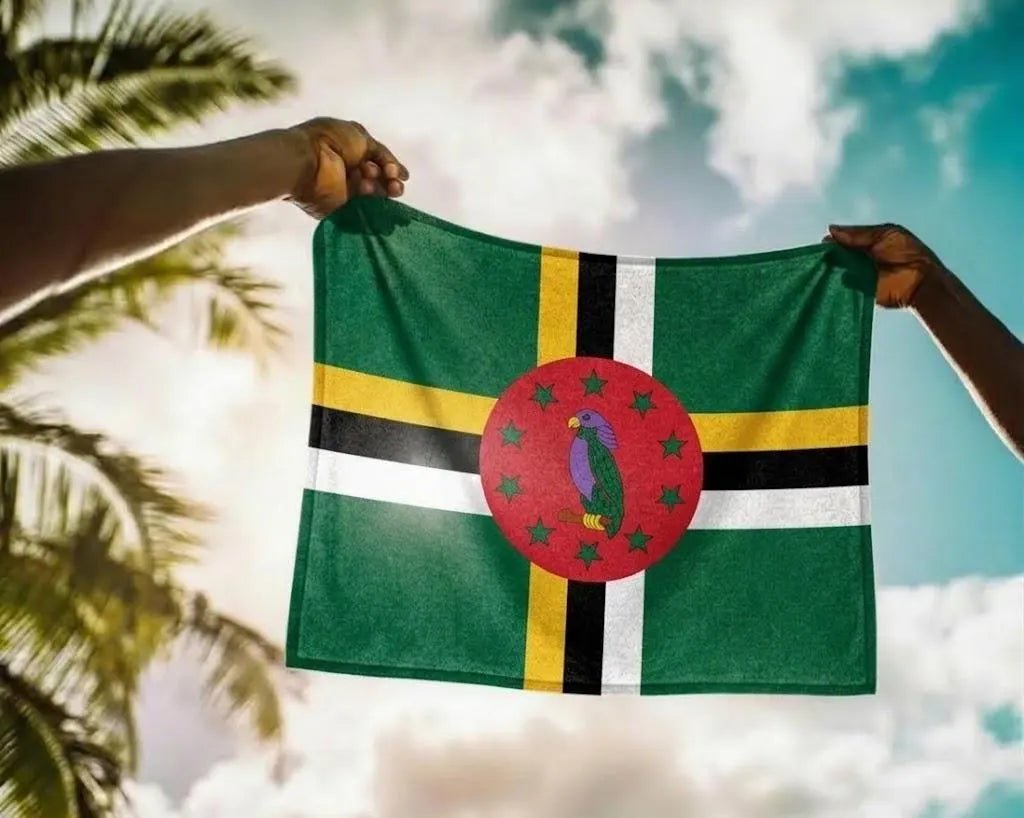 Dominica Flag Rally Towel Rally Towel La Vie Bien Dominica Flag Rally Towel