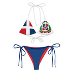 Dominican Republic Flag All Over Print Recycled String Bikini All - Over Print Recycled String Bikini La Vie Bien Dominican Republic Flag All Over Print Recycled String Bikini