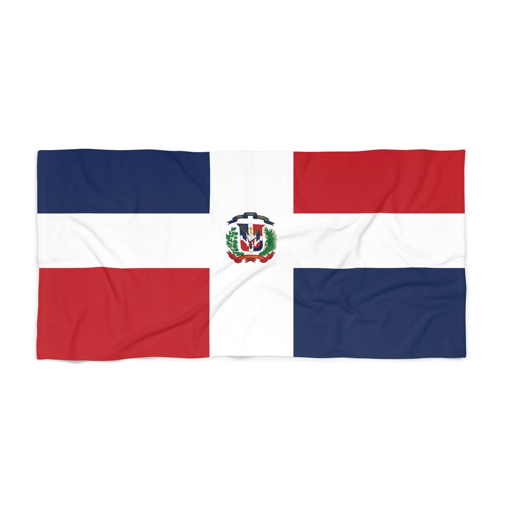Dominican Republic Flag Beach Towel Beach Towel (Generic Brand) La Vie Bien Dominican Republic Flag Beach Towel