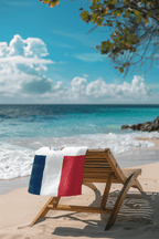 Dominican Republic Flag Beach Towel Beach Towel (Generic Brand) La Vie Bien Dominican Republic Flag Beach Towel