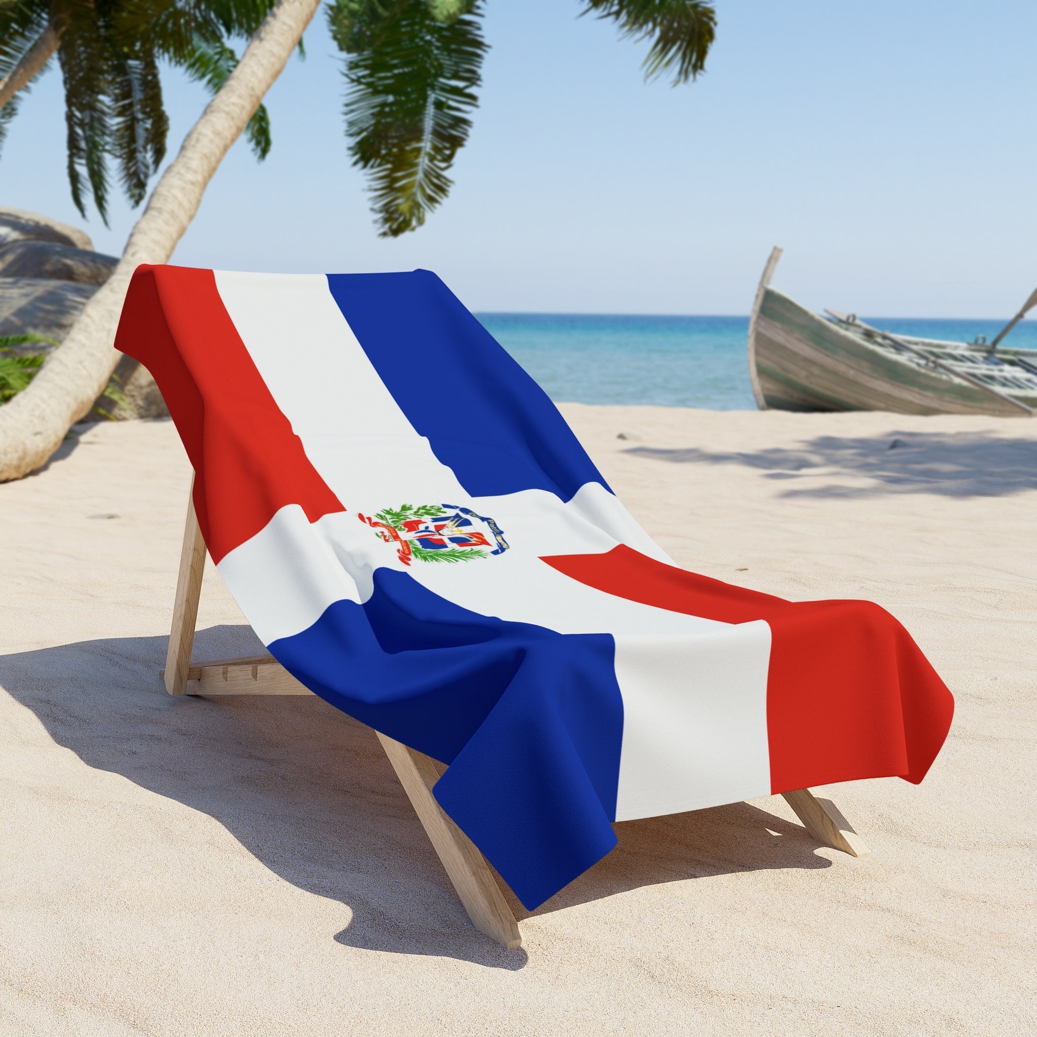 Dominican Republic Flag Beach Towel | Quality Long Lasting - 2 Sizes | Dominican Pride, Gift for Dominicans Home Decor La Vie Bien Dominican Republic Flag Beach Towel | Quality Long Lasting - 2 Sizes | Dominican Pride, Gift for Dominicans