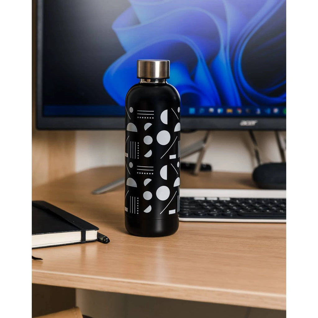 Domino Stainless Steel Water Bottle | Double Walled Reusable Drinkware | 17oz | Gift for Her by The Bullish Store