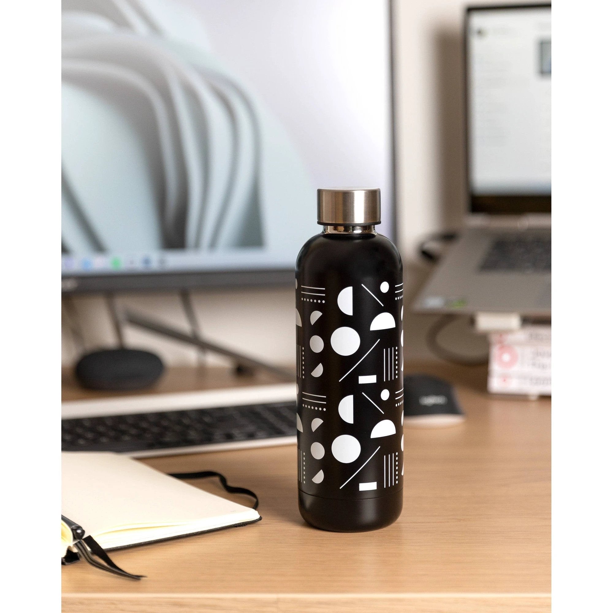 Domino Stainless Steel Water Bottle | Double Walled Reusable Drinkware | 17oz | Gift for Her by The Bullish Store