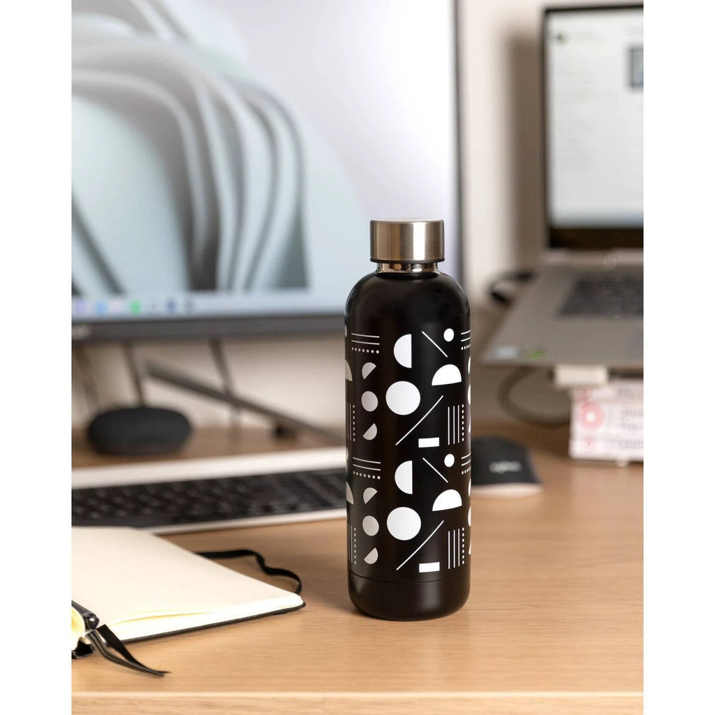 Domino Stainless Steel Water Bottle | Double Walled Reusable Drinkware | 17oz | Gift for Her by The Bullish Store