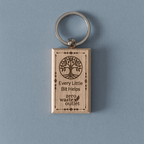 "Don't Forget Reusable Bags" Wooden Keychain by Zero Waste Outlet