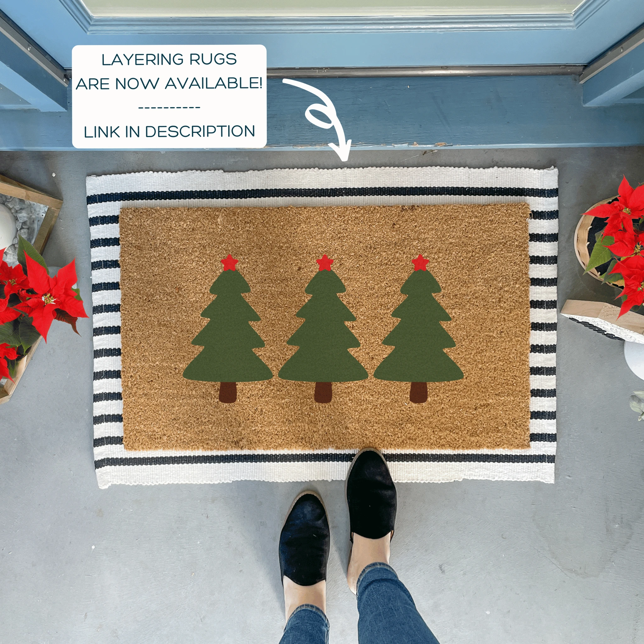Christmas Trees Doormat by Nickel Designs Custom Doormats