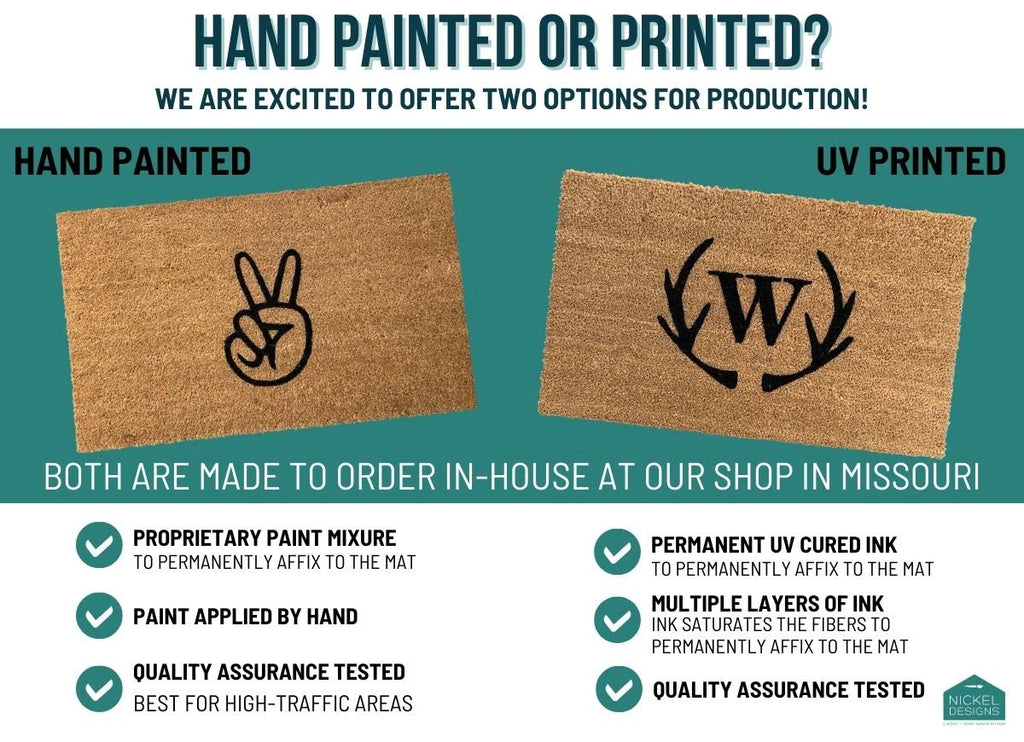 Easter Bunny Ears Doormat by Nickel Designs Custom Doormats