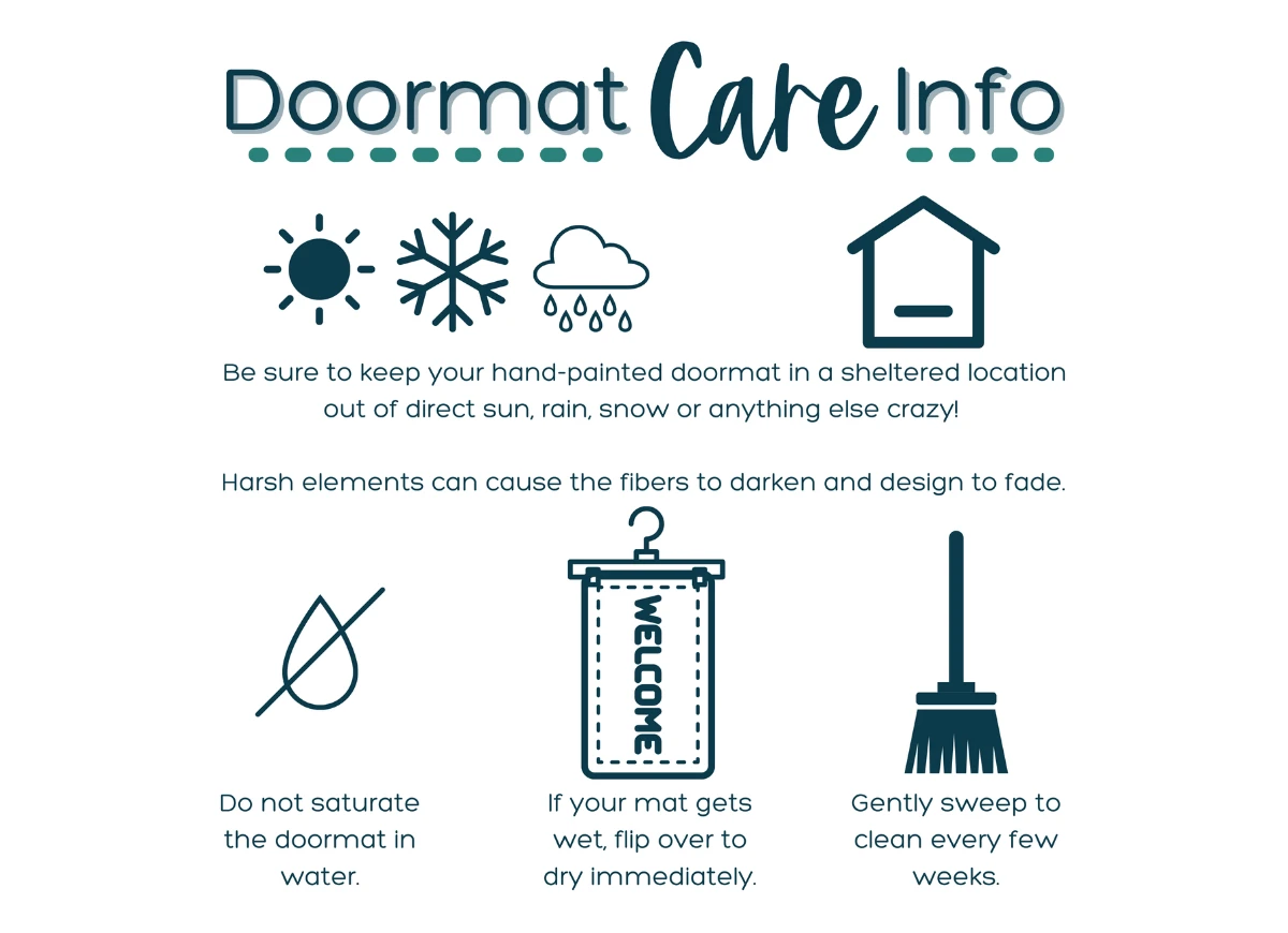 Merry and Bright Outdoor Christmas Doormat by Nickel Designs Custom Doormats