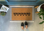 Modern Hearts Door Mat by Nickel Designs Custom Doormats