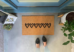 Modern Hearts Door Mat by Nickel Designs Custom Doormats