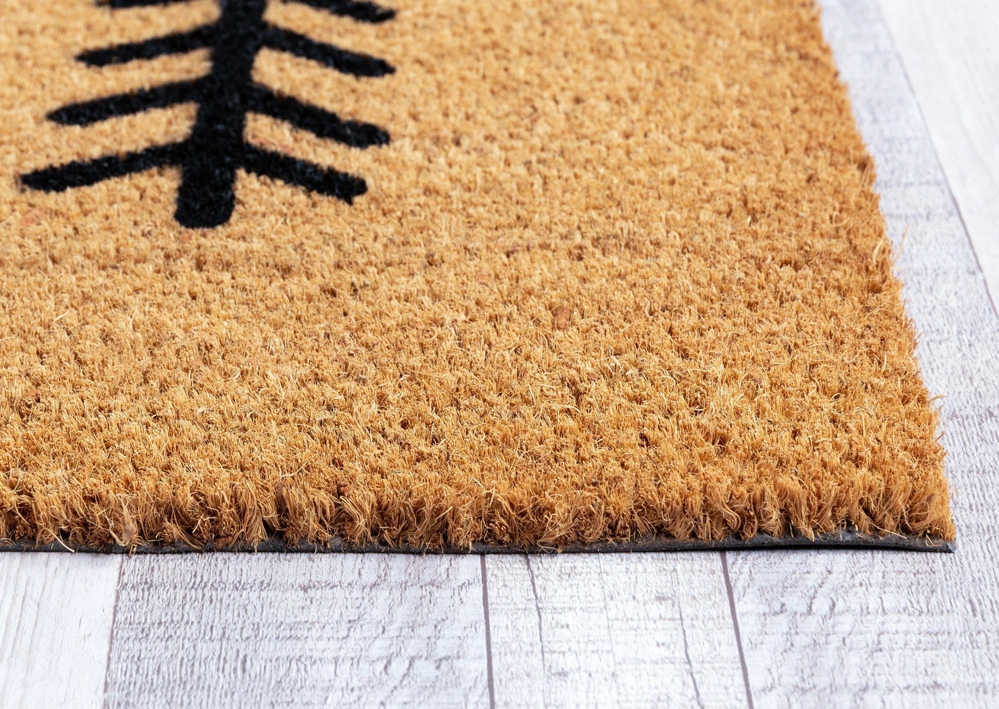 Modern Trees Rustic Winter Doormat by Nickel Designs Custom Doormats