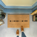 Morse Code PEACE Doormat by Nickel Designs Custom Doormats