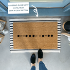 Morse Code PEACE Doormat by Nickel Designs Custom Doormats