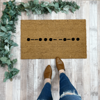 Morse Code PEACE Doormat by Nickel Designs Custom Doormats