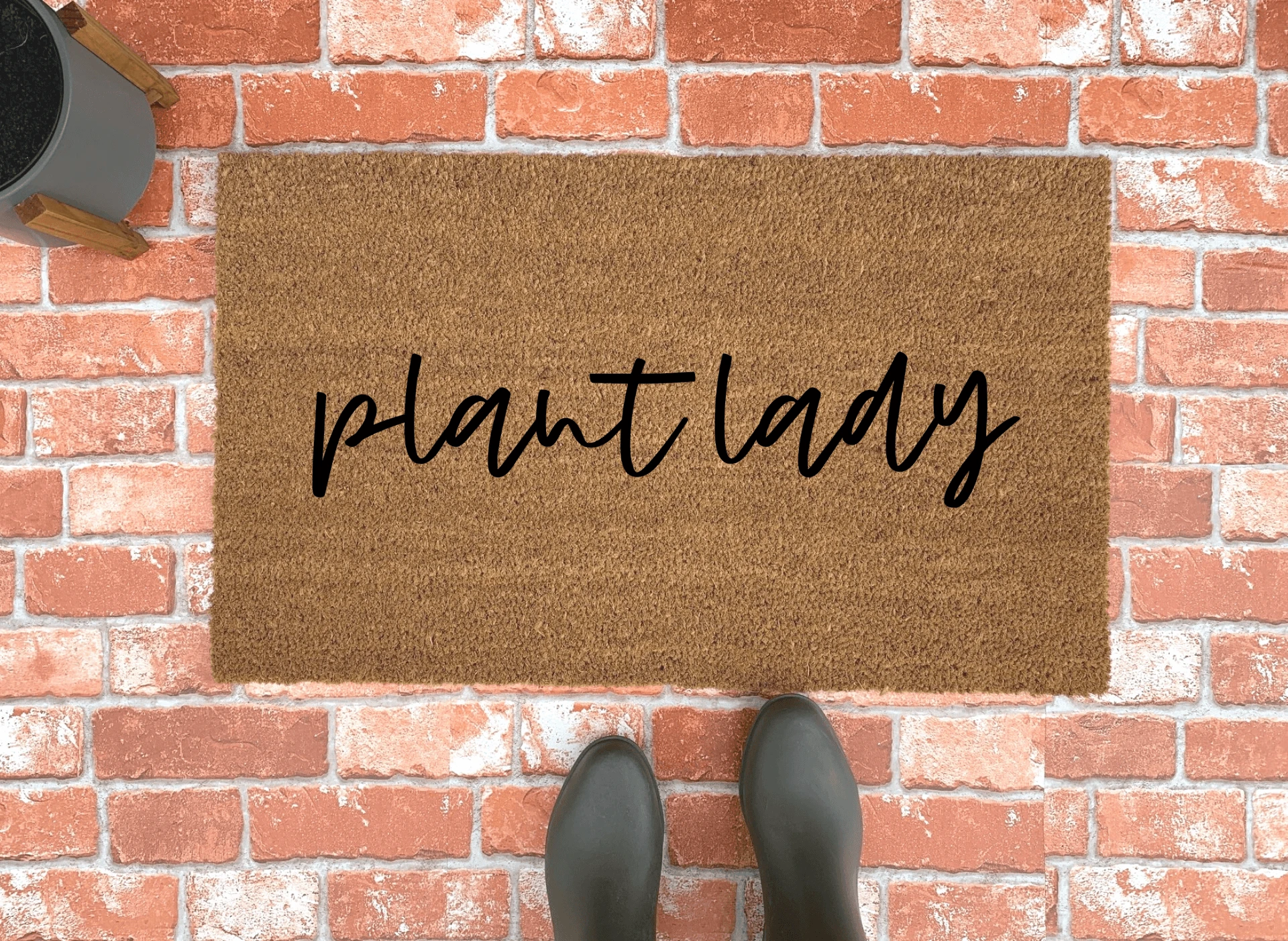 Plant Lady Doormat by Nickel Designs Custom Doormats