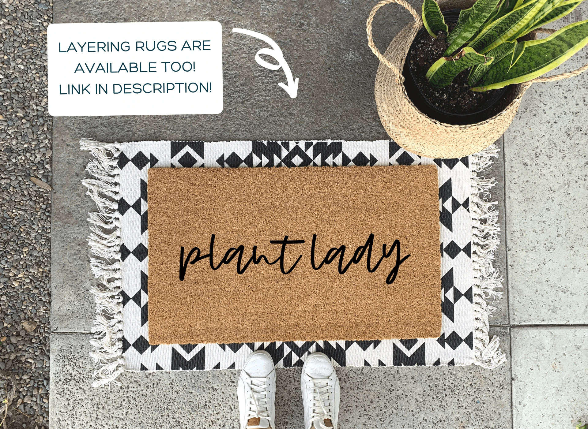 Plant Lady Doormat by Nickel Designs Custom Doormats