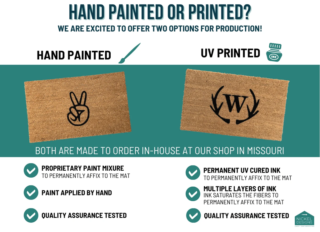 Welcome Valentine's Doormat by Nickel Designs Custom Doormats