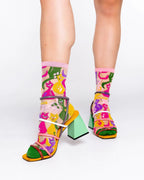 Dopamine Cats Sheer Crew Sock by Sock Candy