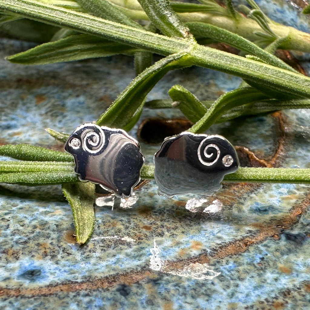 Dorset Sheep Post Earrings in Sterling Silver Post Earrings La Vie Bien Dorset Sheep Post Earrings in Sterling Silver