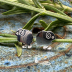 Dorset Sheep Post Earrings in Sterling Silver Post Earrings La Vie Bien Dorset Sheep Post Earrings in Sterling Silver