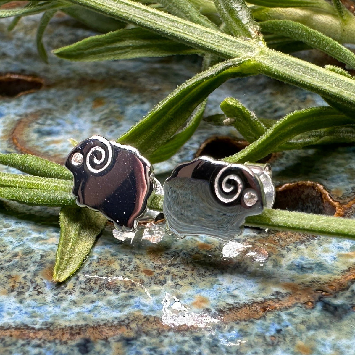 Dorset Sheep Post Earrings in Sterling Silver Post Earrings La Vie Bien Dorset Sheep Post Earrings in Sterling Silver