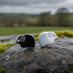Dorset Sheep Post Earrings in Sterling Silver Post Earrings La Vie Bien Dorset Sheep Post Earrings in Sterling Silver