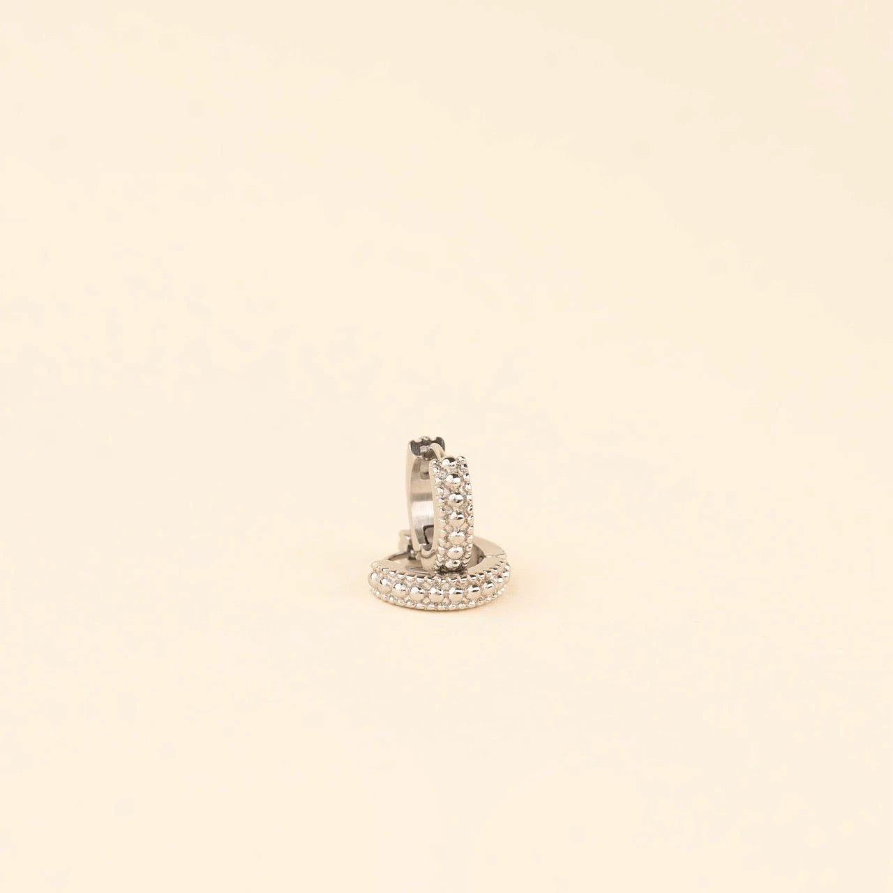 Dotted Chunky Huggie Hoop Earrings by Oh Clementine