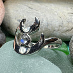 Double Crescent Moon Ring in Sterling Silver Ring La Vie Bien Double Crescent Moon Ring in Sterling Silver