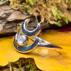 Double Crescent Moon Ring in Sterling Silver Ring La Vie Bien Double Crescent Moon Ring in Sterling Silver