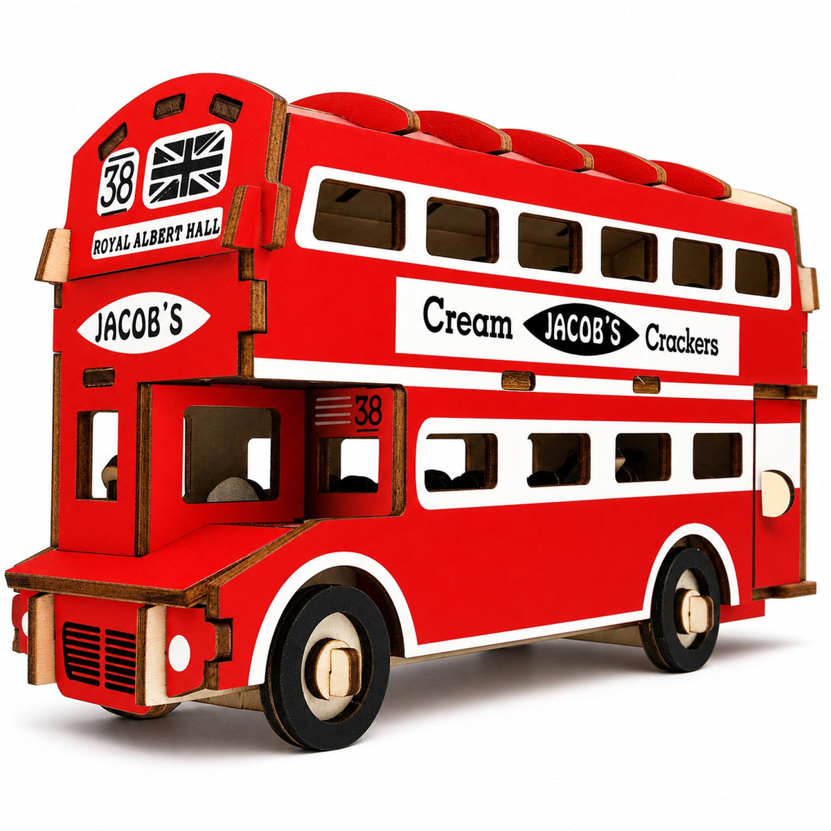 Double-Decker London Bus Model Kit - Wooden Laser-Cut 3D Puzzle (94 Pcs) Toys > 3D Puzzles La Vie Bien Double-Decker London Bus Model Kit - Wooden Laser-Cut 3D Puzzle (94 Pcs)